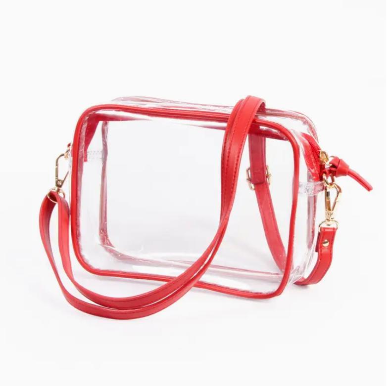 The Bridget Clear Purse in Red