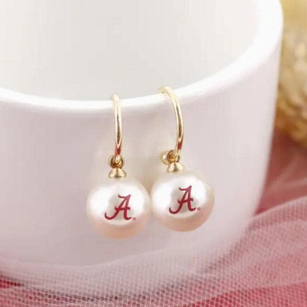 Alabama Pearl Hoop Earrings