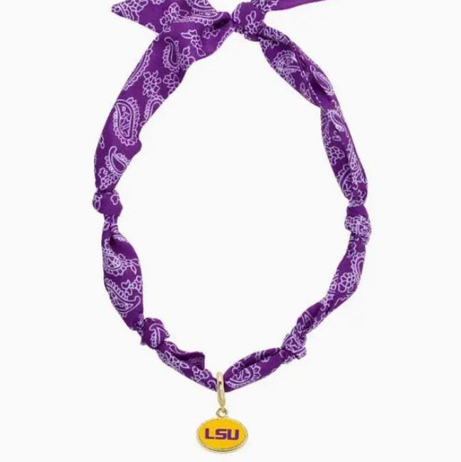 LSU Bandana Scarf Necklace