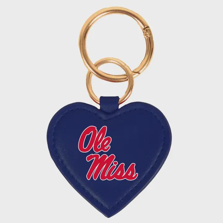 Ole Miss Heart Purse Charm