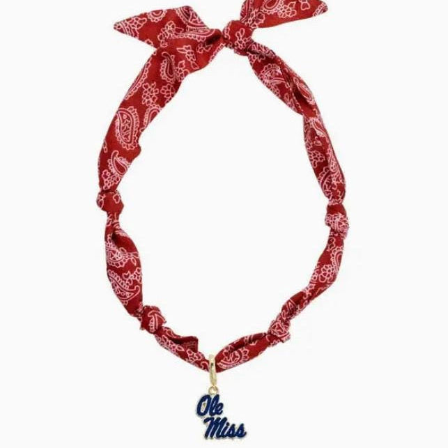 Ole Miss Bandana Scarf Necklace