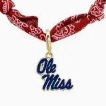 Ole Miss Bandana Scarf Necklace