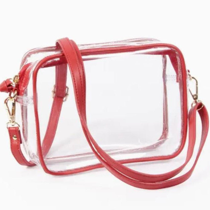 The Bridget Clear Purse in Crimson