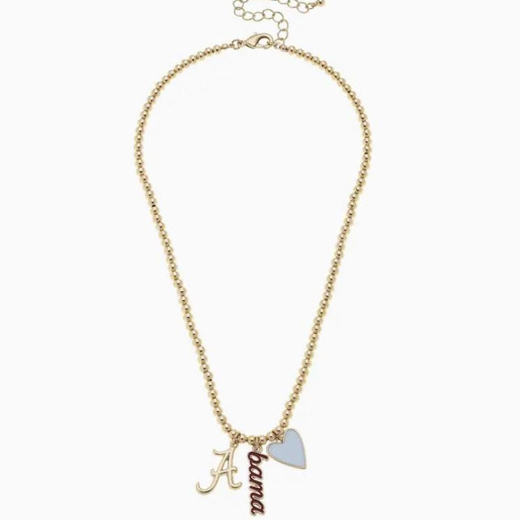 Alabama Beaded Charm Necklace