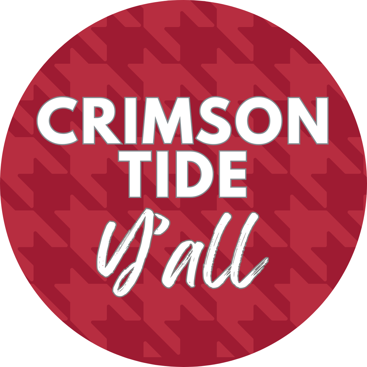 Crimson Tide Y'all Button