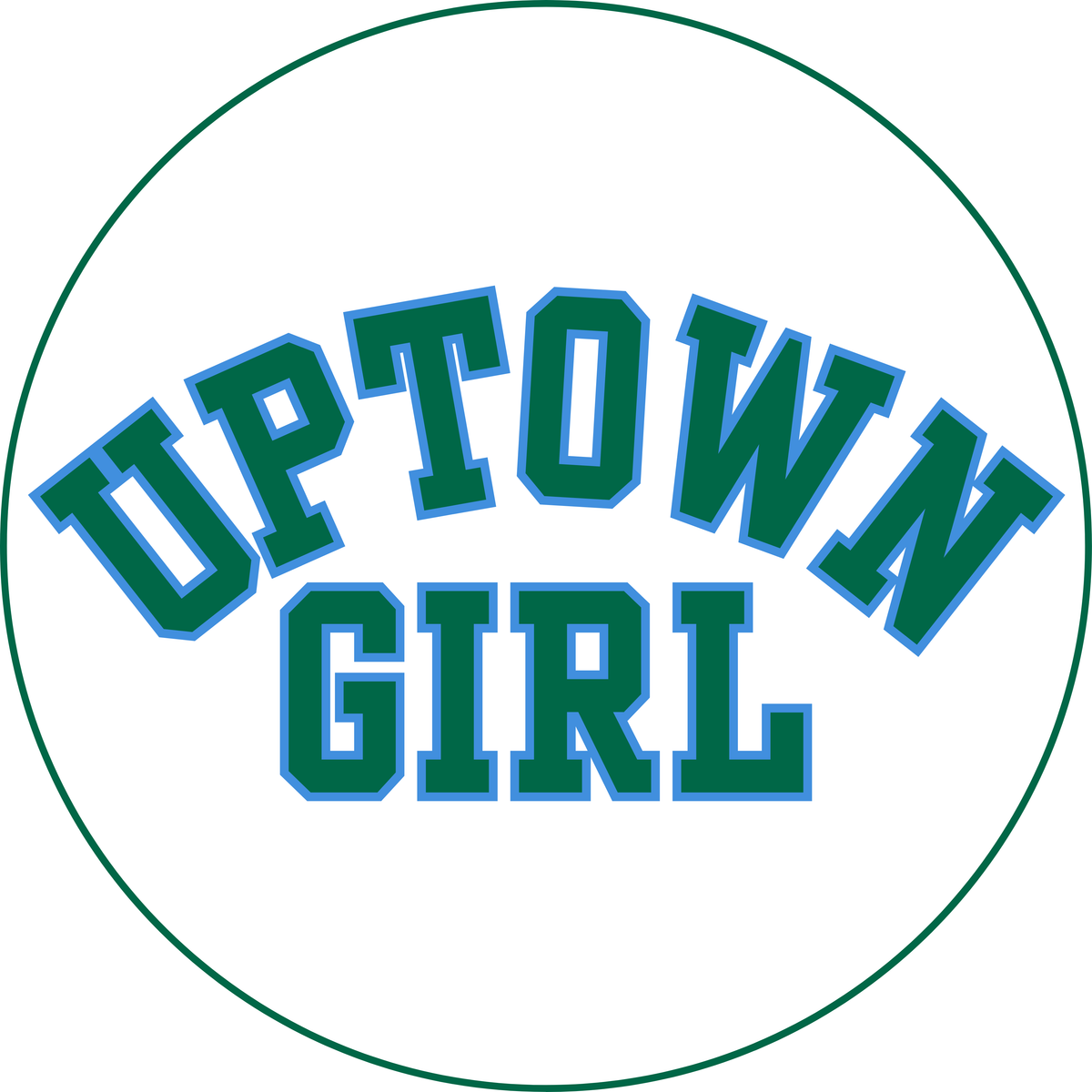 Uptown Girl game day button