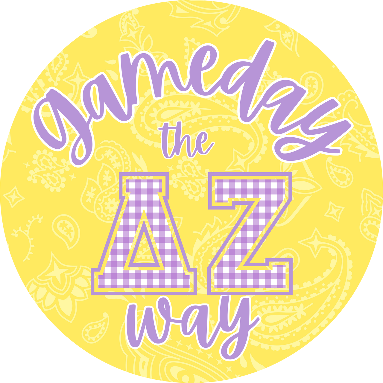 Gameday the Delta Zeta Way Button