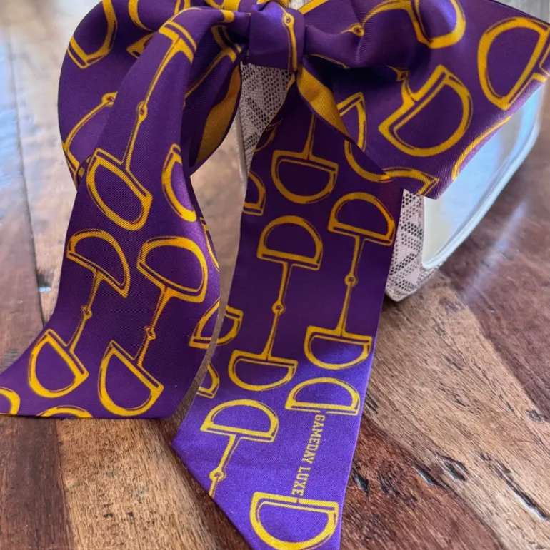 Gameday Luxe Signature Scarf - Purple and Yellow