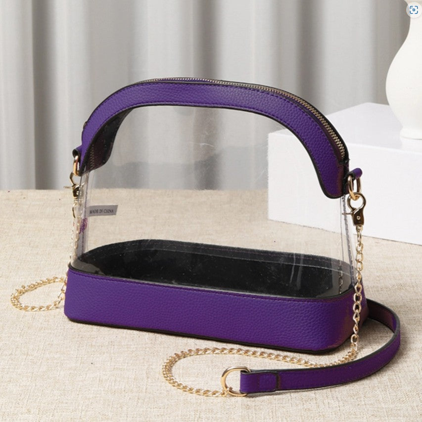Hana Clear Purse Dark Purple