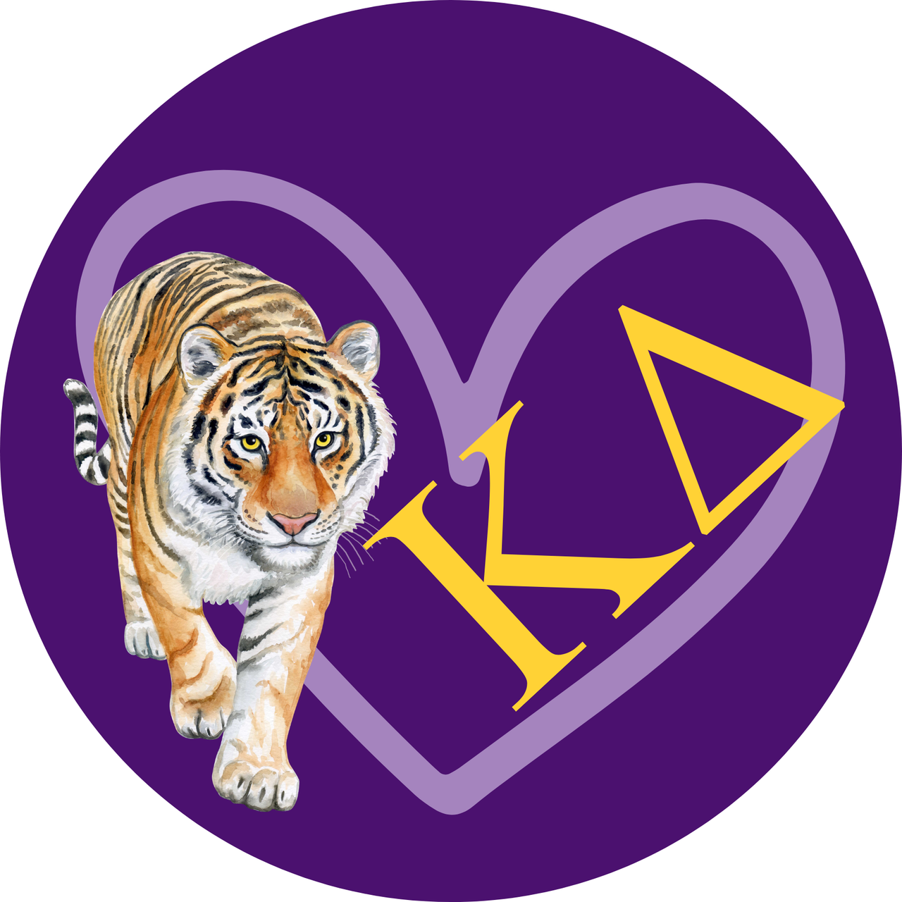 Kappa Delta Tiger Love Button