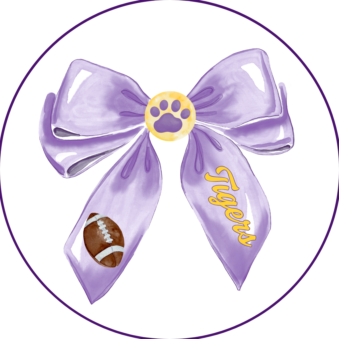 LSU game day button for LSU sports fans.