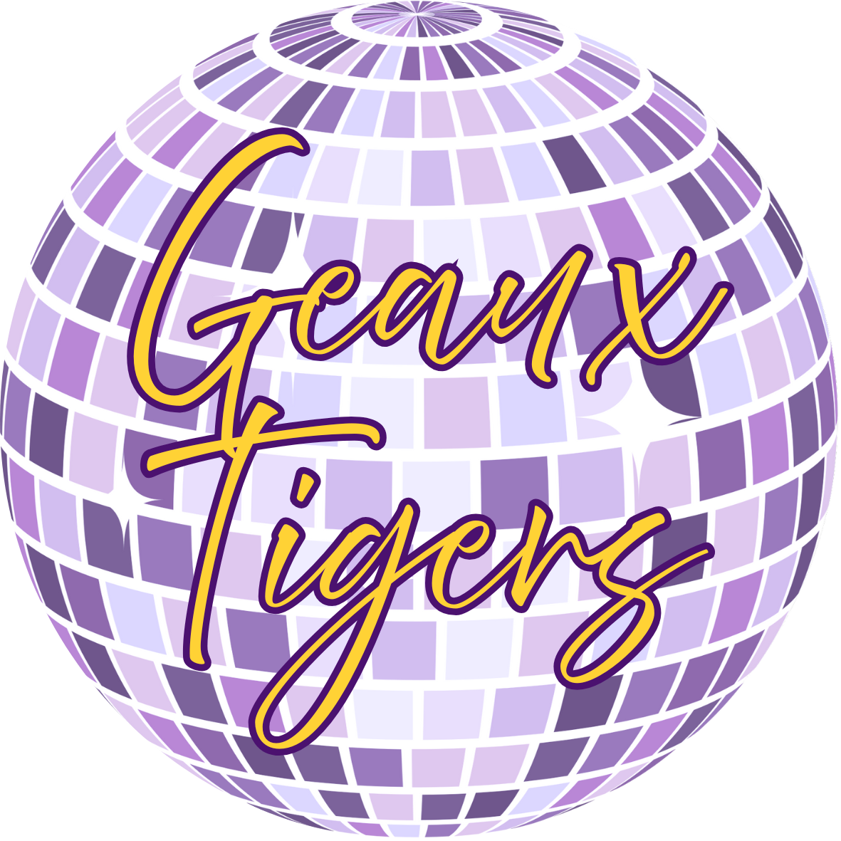 Disco Geaux Tigers Button
