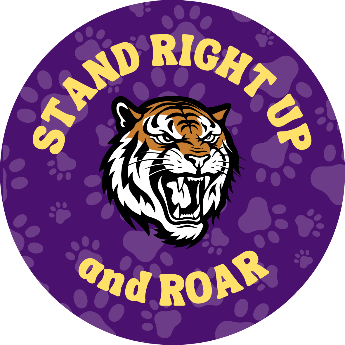 LSU game day button for LSU sports fans.