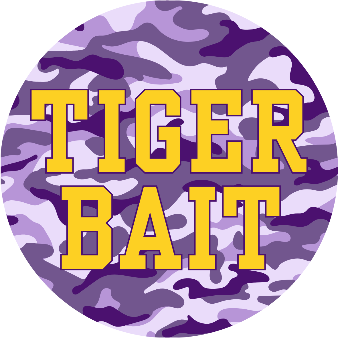 LSU game day button for LSU sports fans.