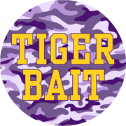 LSU game day button for LSU sports fans.