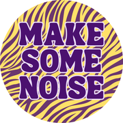 LSU game day button for LSU sports fans.