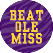 LSU game day button for LSU sports fans.