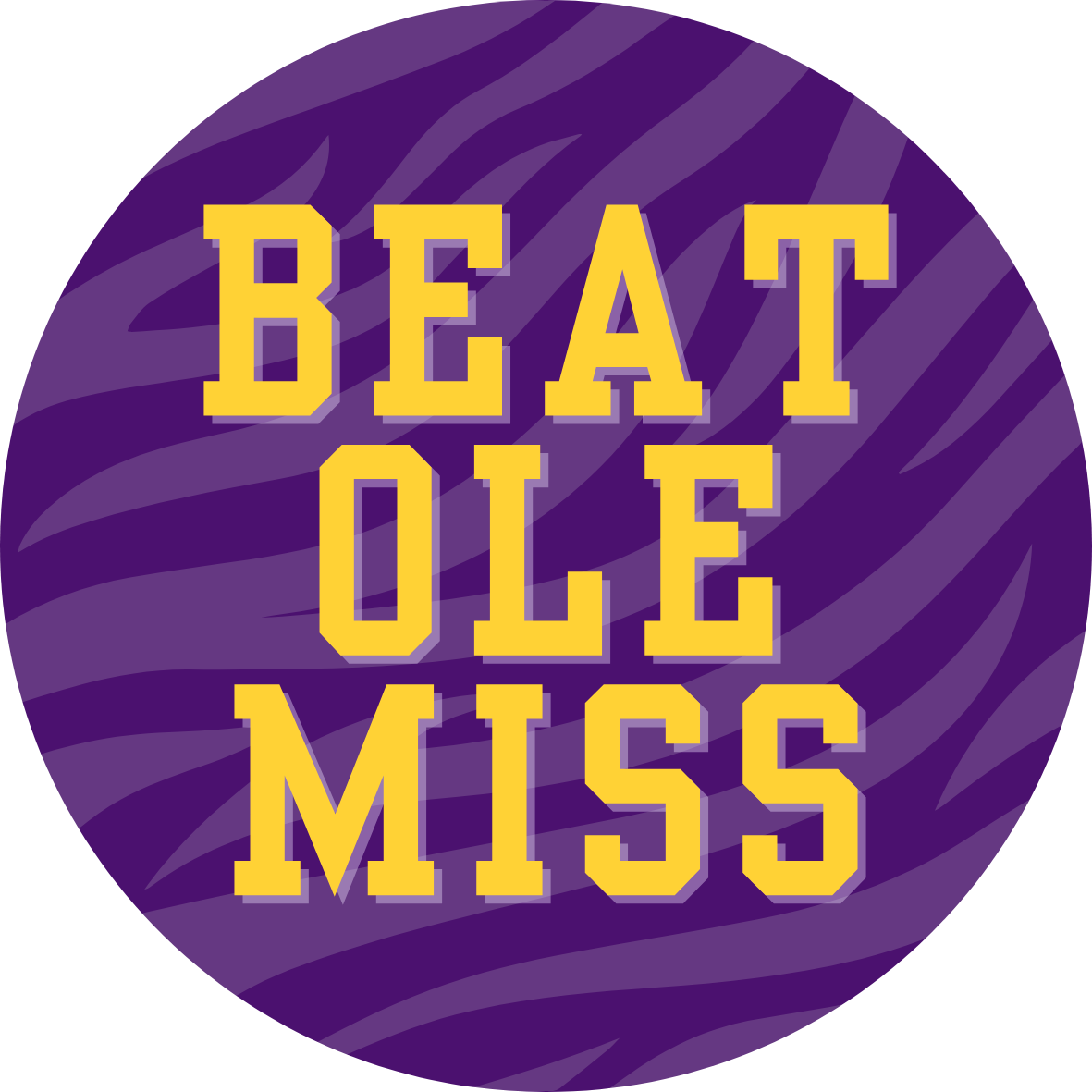 LSU game day button for LSU sports fans.