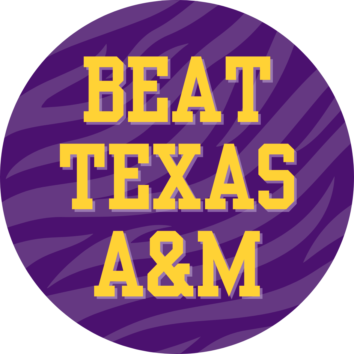 LSU game day button for LSU sports fans.