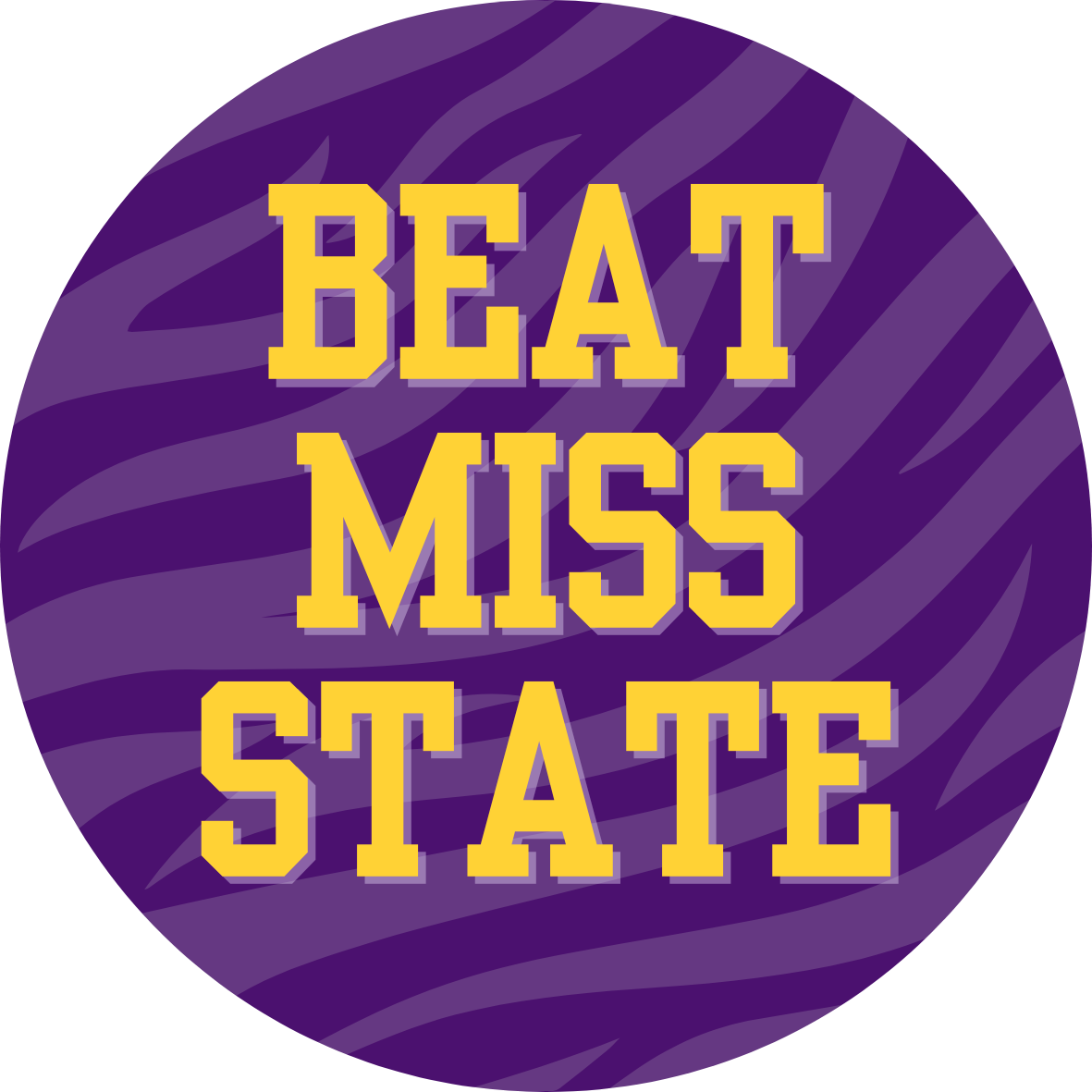 LSU game day button for LSU sports fans.