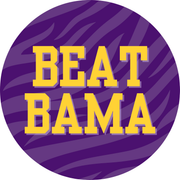 LSU game day button for LSU sports fans.