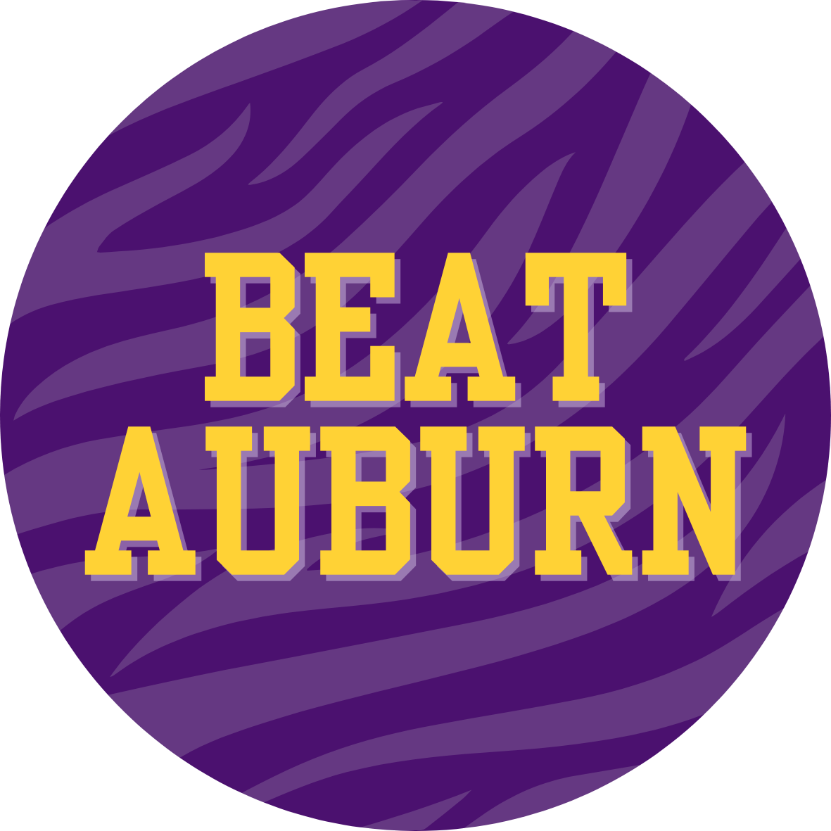 LSU game day button for LSU sports fans.