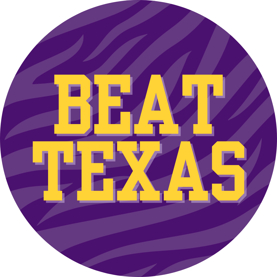 LSU game day button for LSU sports fans.