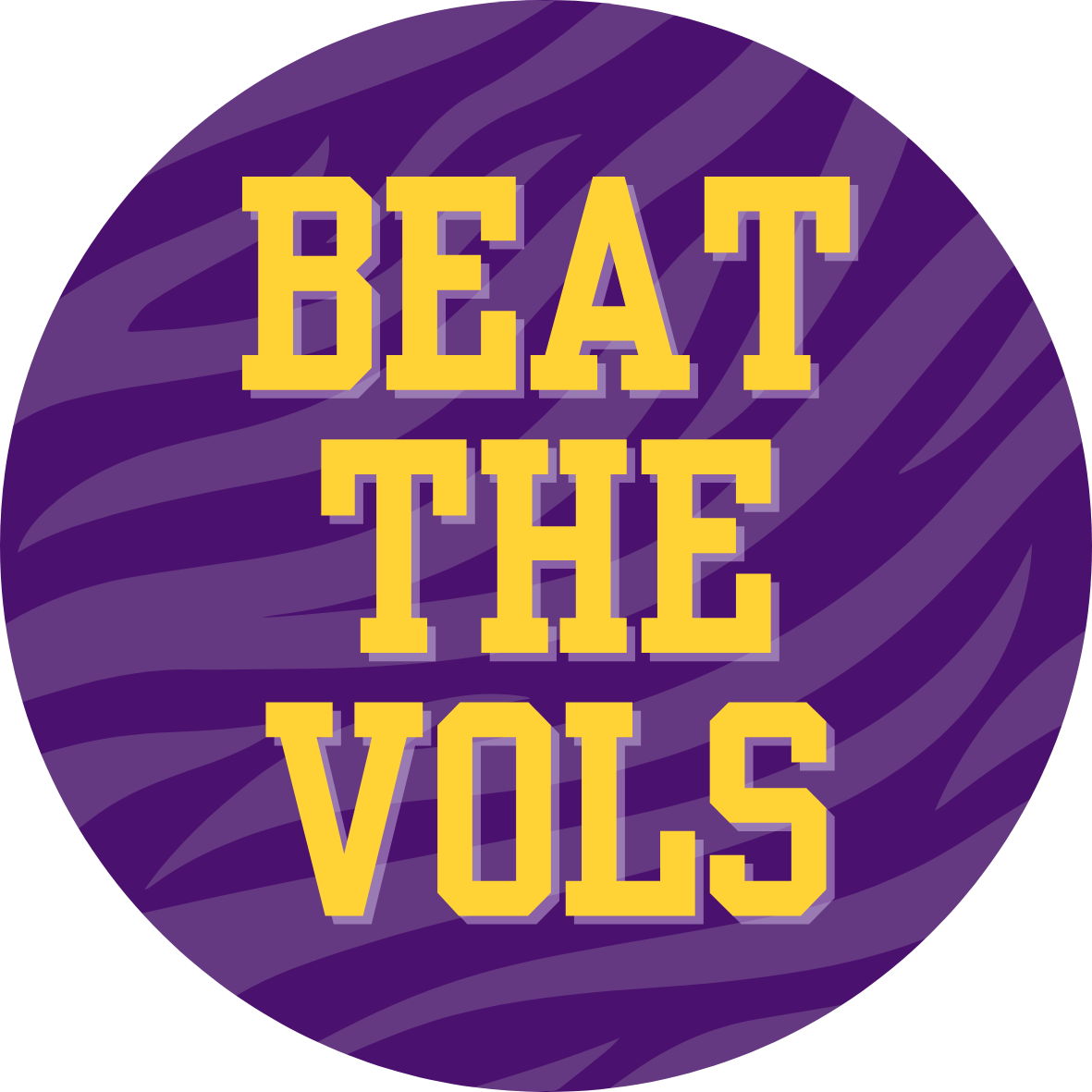 LSU game day button for LSU sports fans.