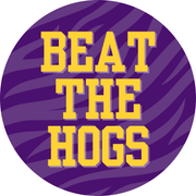 LSU game day button for LSU sports fans.