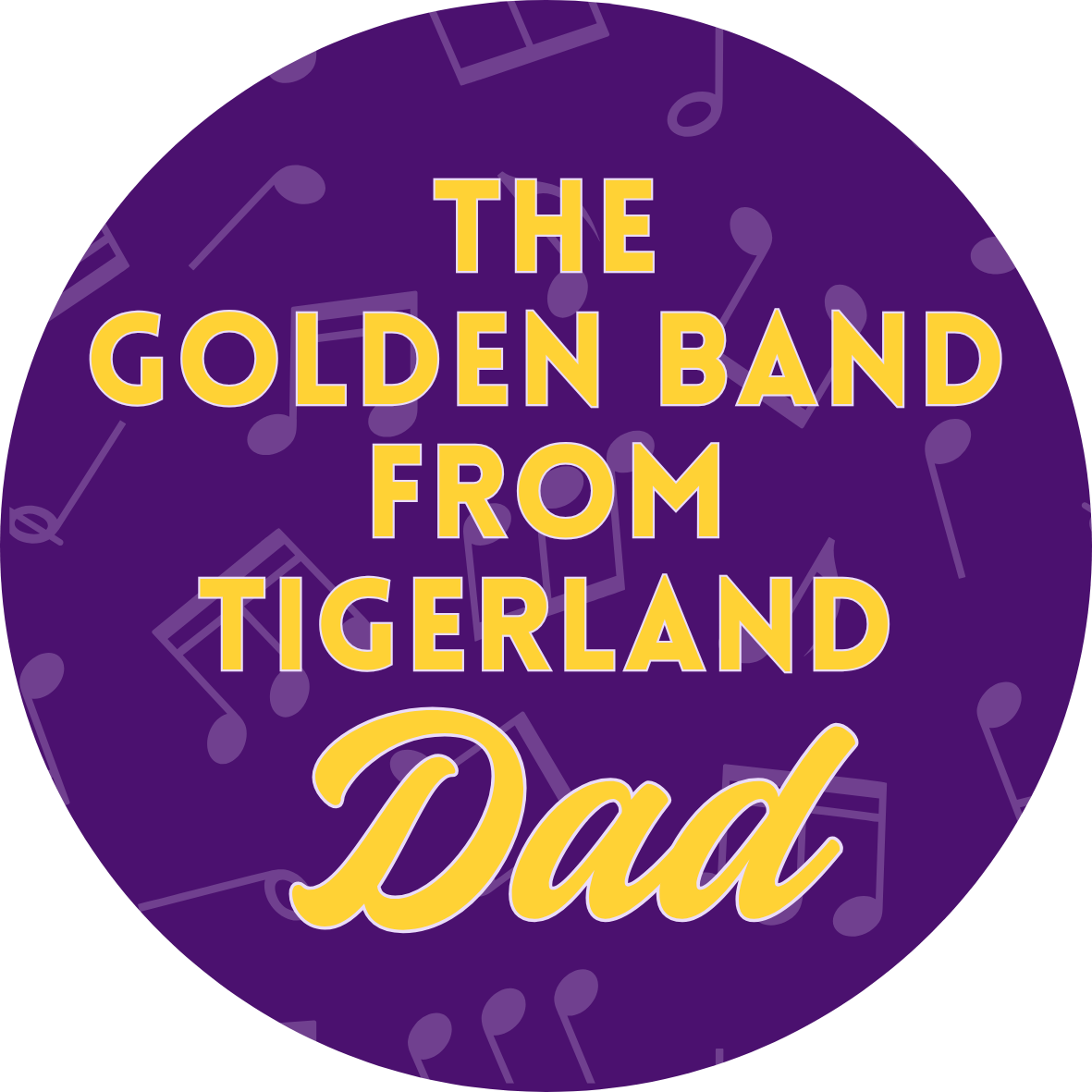 LSU game day button for LSU sports fans.