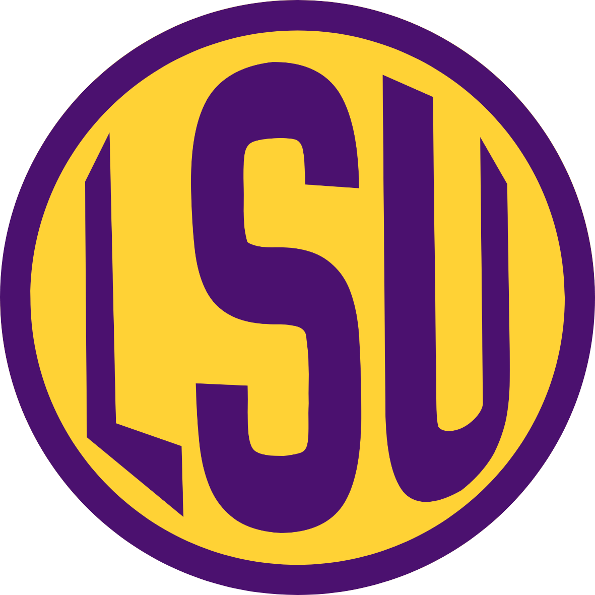 LSU game day button for LSU sports fans.