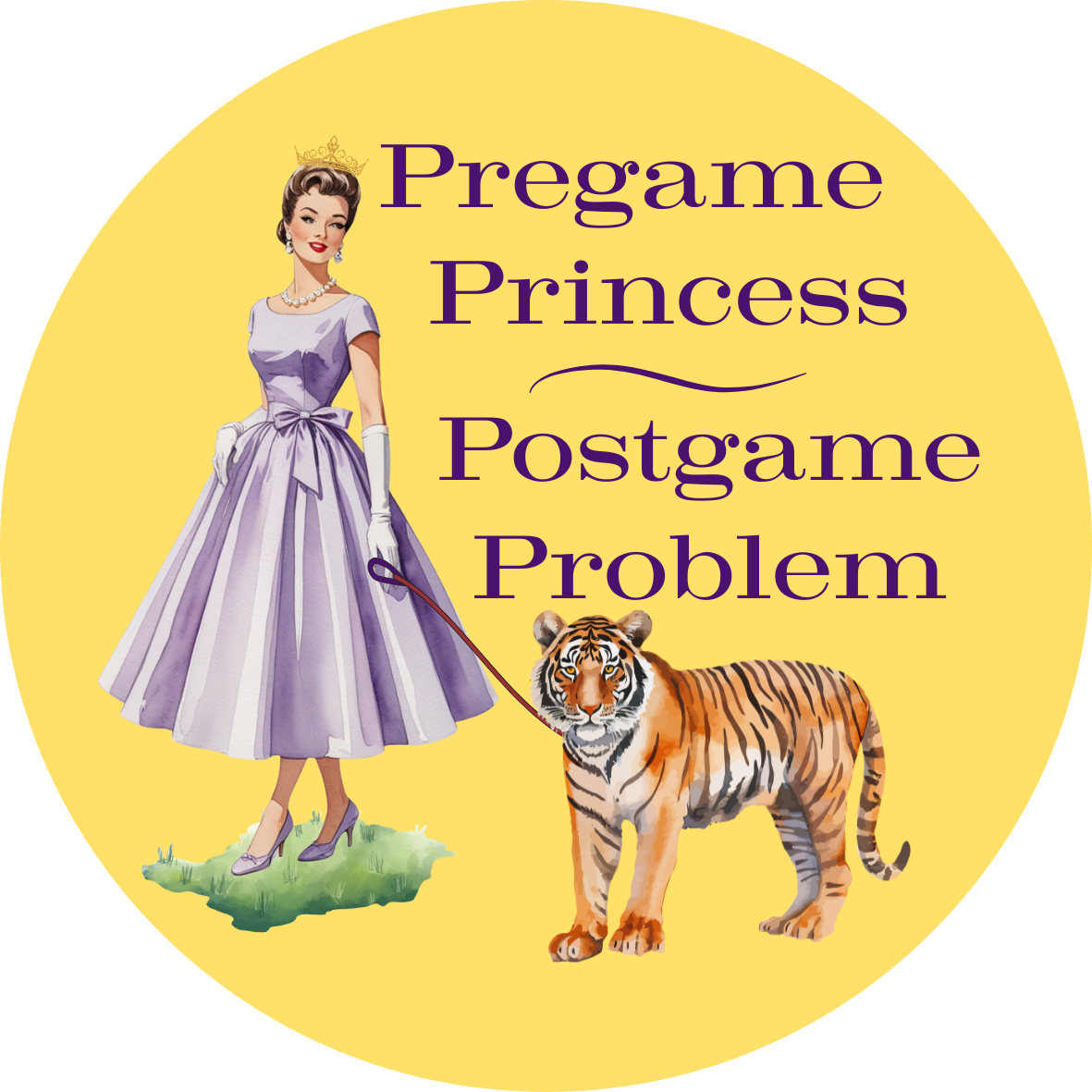 LSU game day button for LSU sports fans.