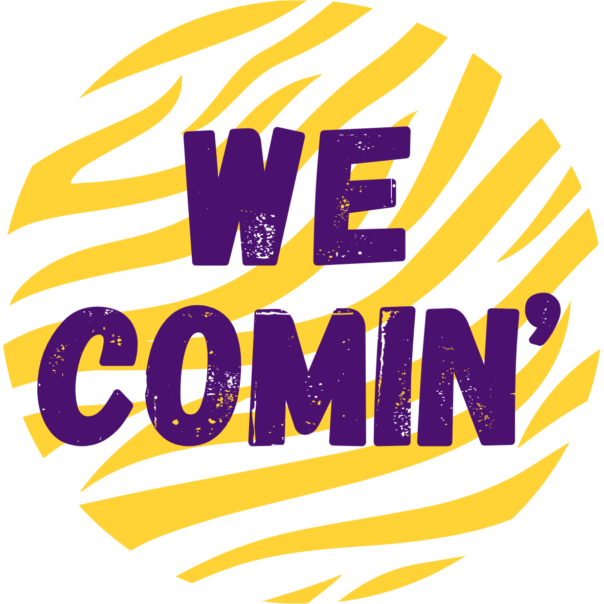 LSU game day button for LSU sports fans.