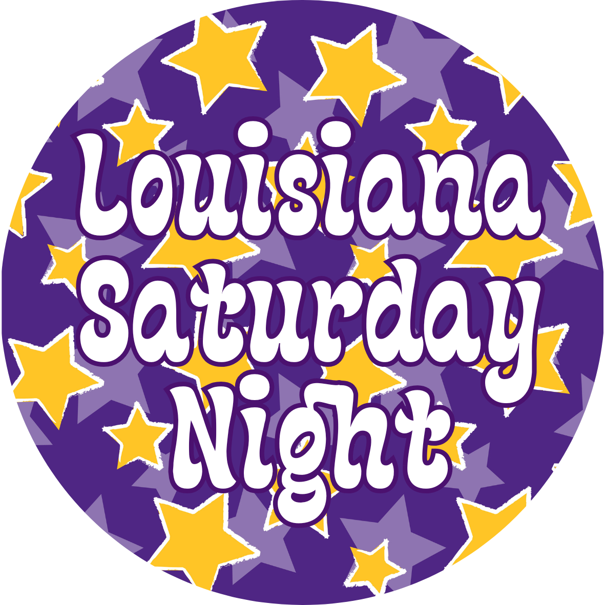 LSU game day button for LSU sports fans.