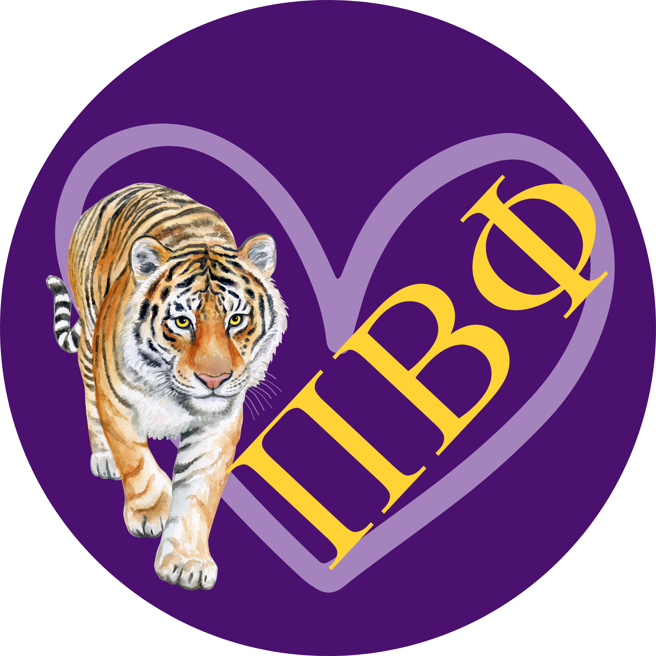 Pi Beta Phi Tiger Love Button