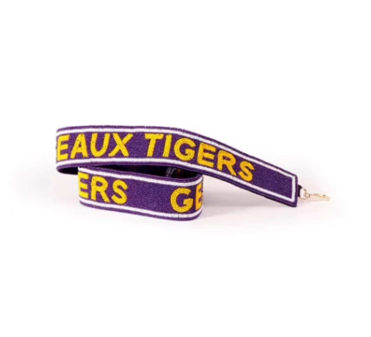 LSU Geaux Tigers Beaded Purse Strap