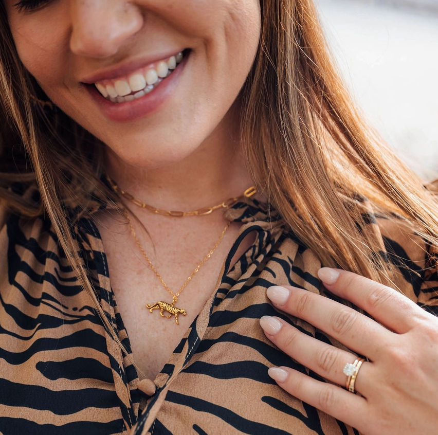 Steward and James Layered Tiger Necklace