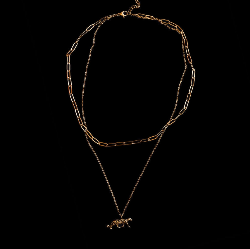 Steward and James Layered Tiger Necklace