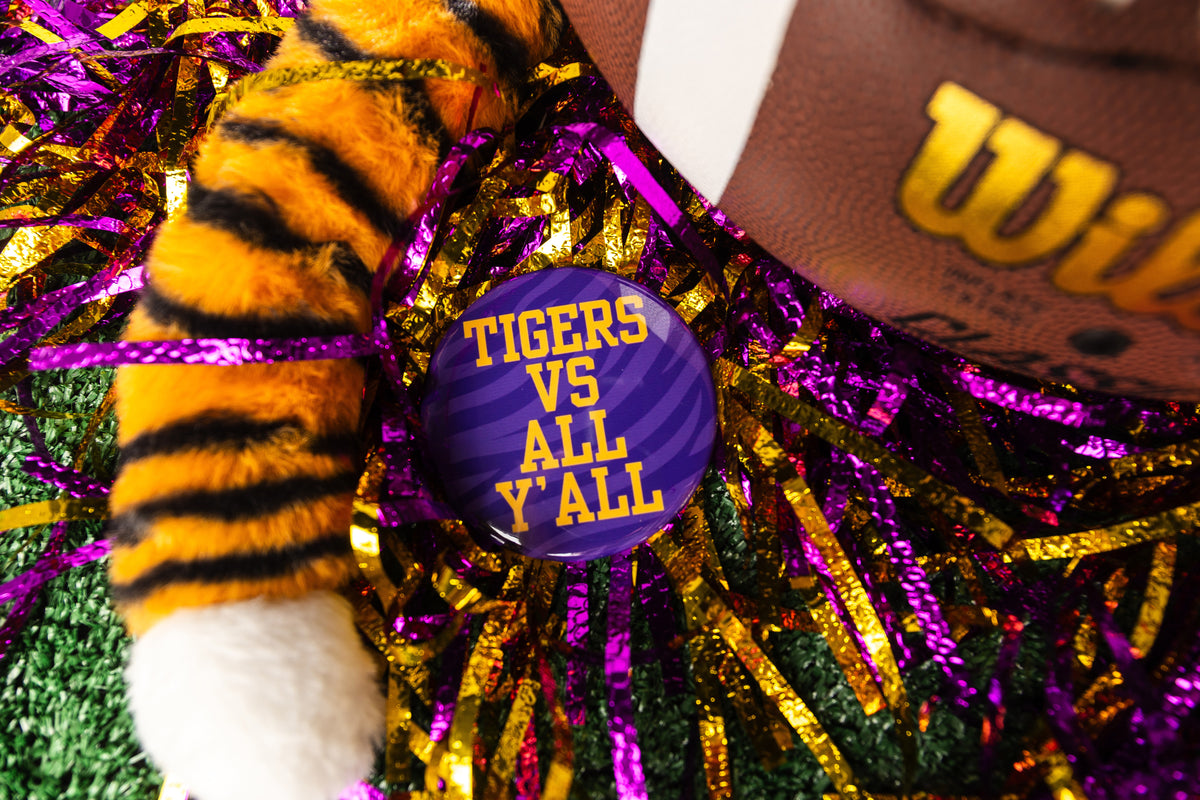 Tigers vs All Y'all Button